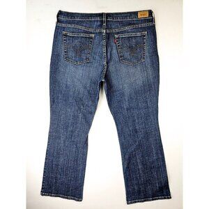 Levis Size 16S Womens 515 Bootcut 30" Inseam Blue Denim 5 Pocket Logo Jeans